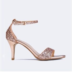 New j.adams dove champagne glitter heels